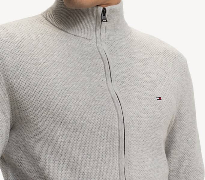 gilet en coton premium gris tommy hilfiger