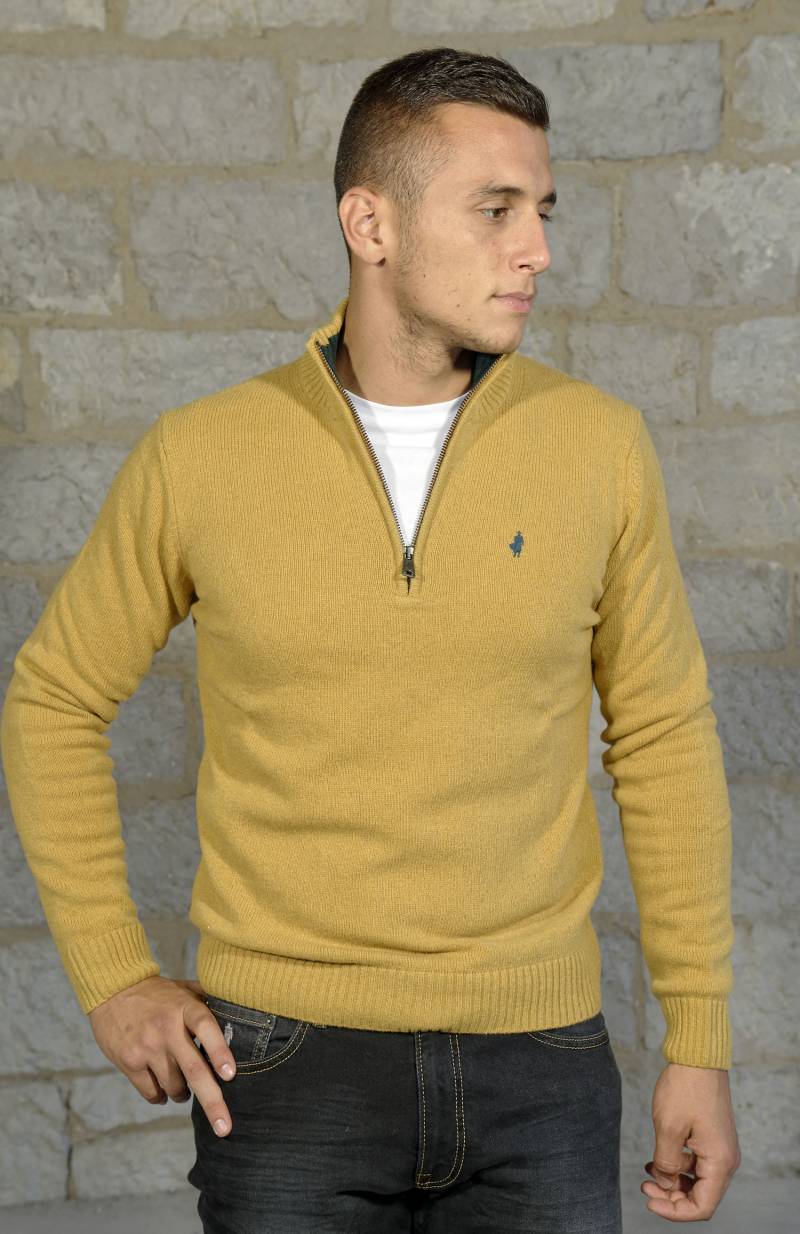 PULL ZIP MCS JAUNE