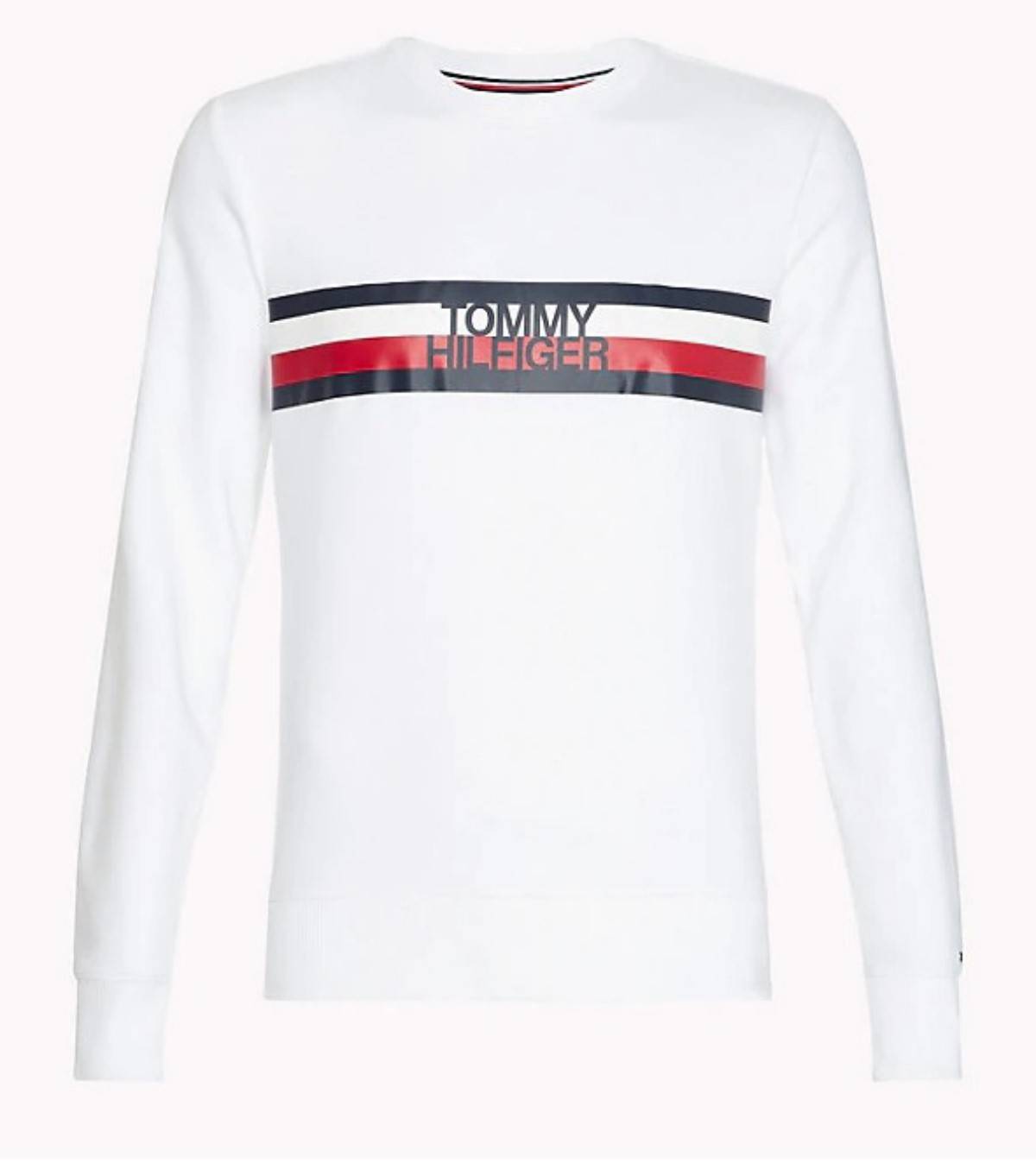 SWEAT AVEC LOGO EN BANDE COLOREE TOMMY HILFIGER - MW0MW09067 BLC