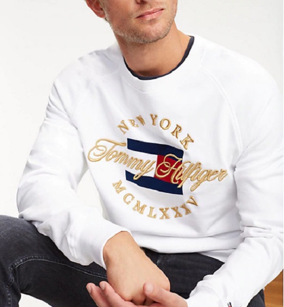 sweat blanc tommy hilfiger