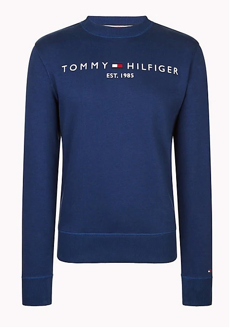 SWEAT SHIRT BLEU RAS DE COU TOMMY HILFIGER - MW0MW07948