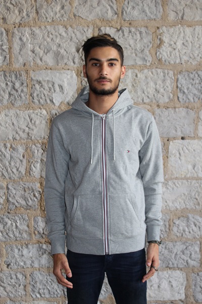 sweat à capuche capuche Tommy Hilfiger gris