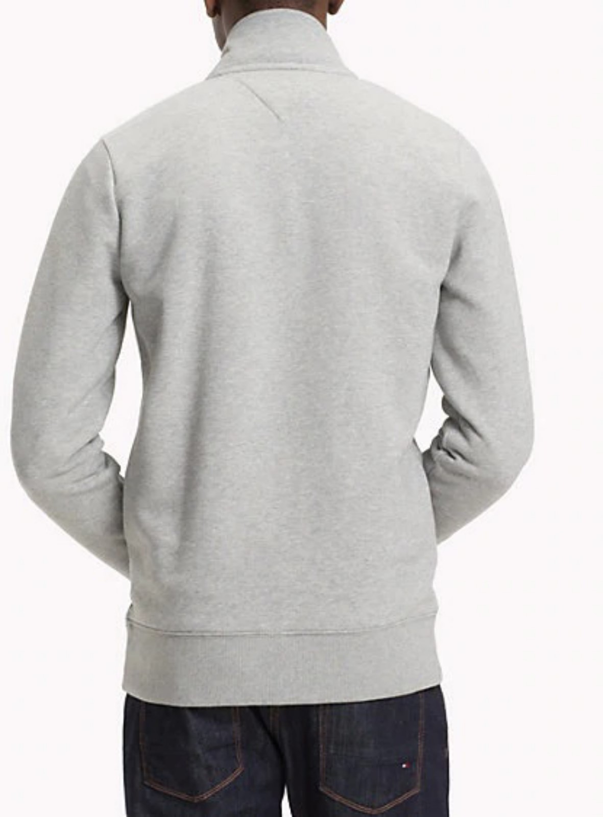 SWEAT ZIPE AVEC LOGO EN BANDEAU TOMMY HILFIGER - MW0MW09521 GRIS